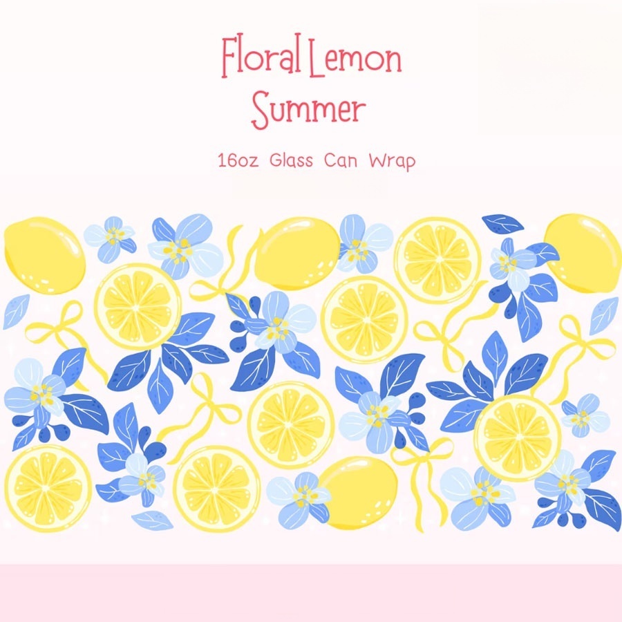 Lemon Floral UV DTF Transfer S - Rdta Tank Glass recension och pris