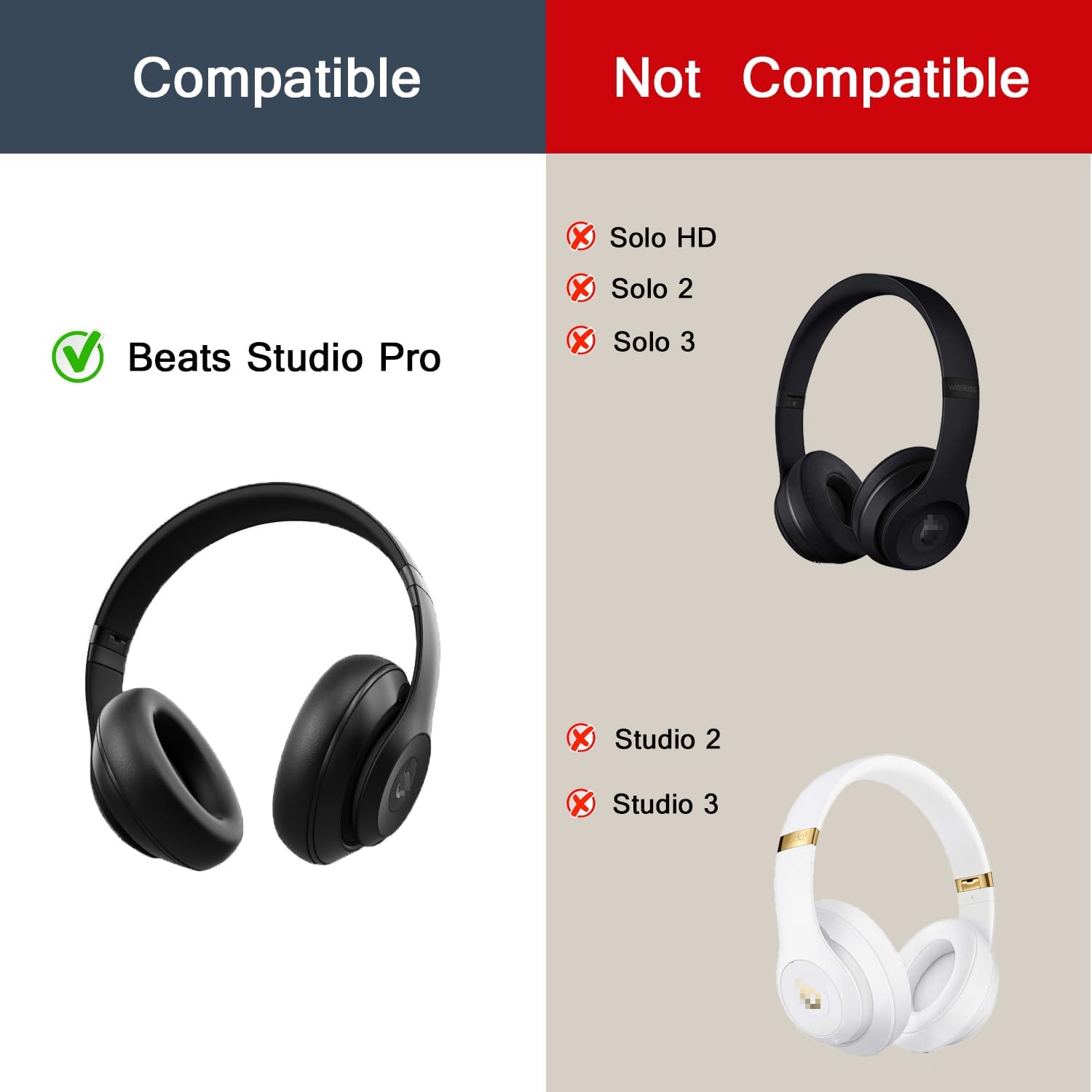 Replacement Ear Pads for Beats - Beats Headphone Studio Pro recension och pris